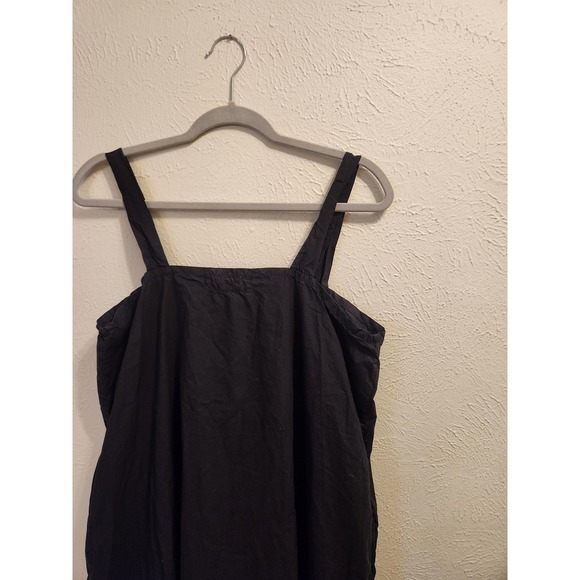 LABO.ART Dress Womens Size 3 Black 100% Cotton Made in Italy Sleeveless Pockets - Picture 8 of 15